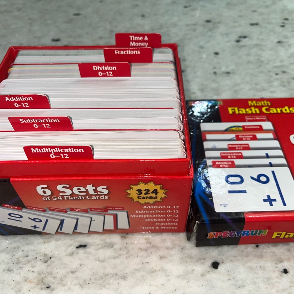 Math Flash Cards - Red - Picture 4 of 8